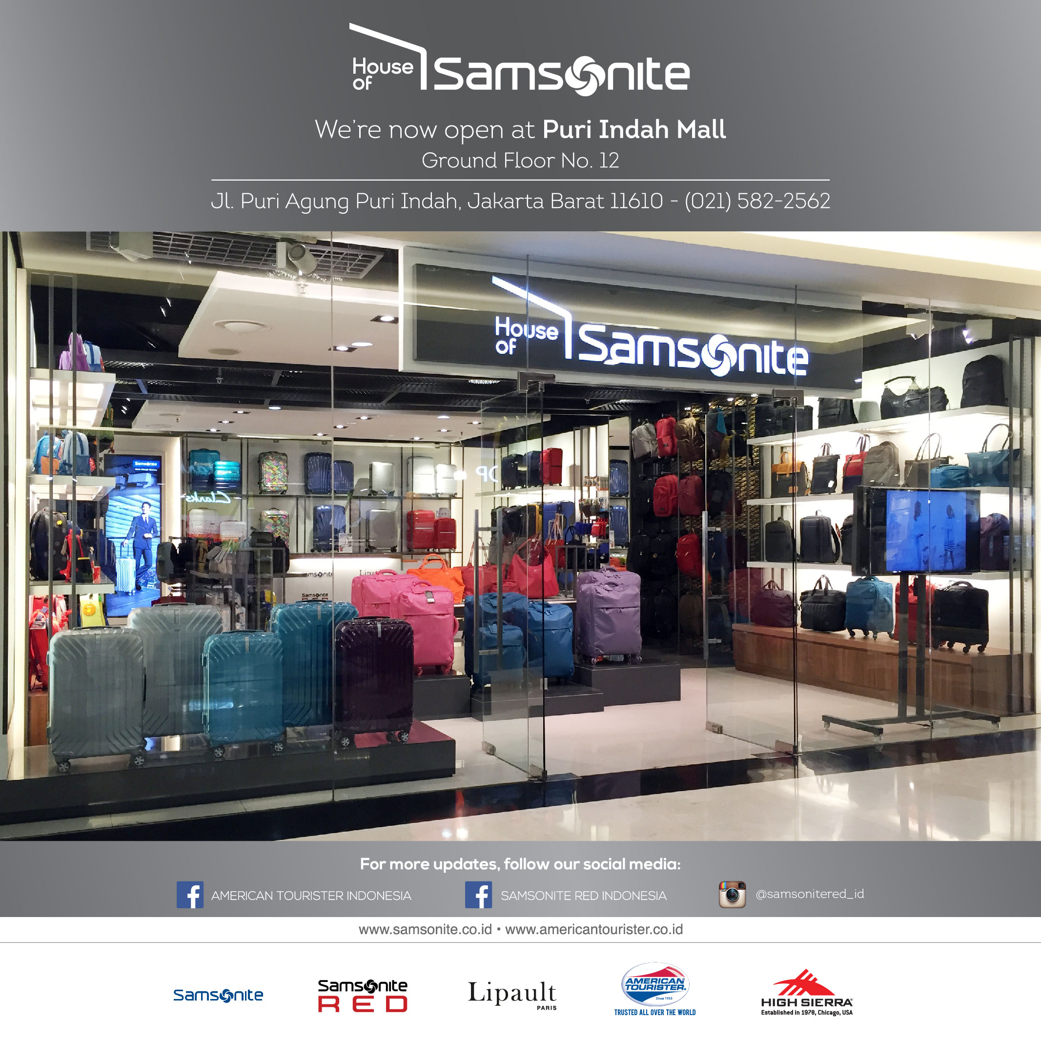 House of Samsonite now opens at Puri Indah Mall